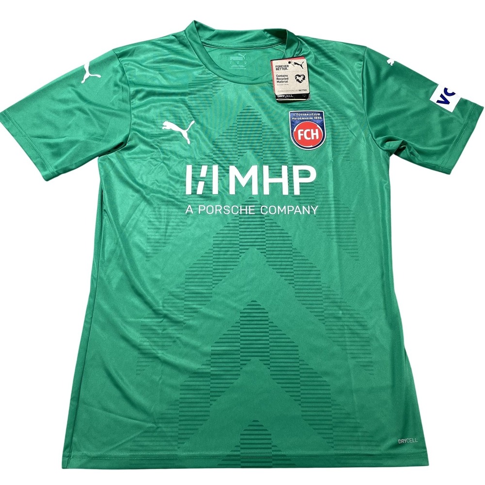 1. FC Heidenheim Jersey Mens Medium Green Soccer‎ Puma Drycell Goalkeeper Shirt
